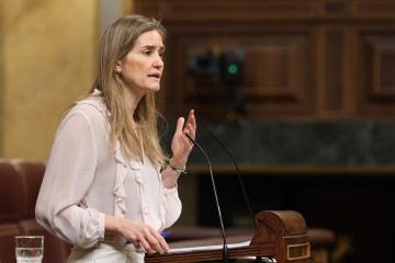 La vicepresidenta tercera y ministra para la Transformación Ecológica y el Reto Demográfico, Sara Aagesen, interviene durante una sesión de control al Gobierno, en el Congreso de los Diputados, a 