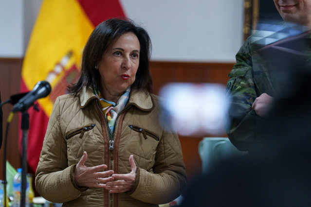 La ministra de Defensa, Margarita Robles, visita la Brigada ‘Guadarrama’ XII (BRI XII), en la base militar El Goloso, a 16 de marzo de 2026, en Madrid (España).