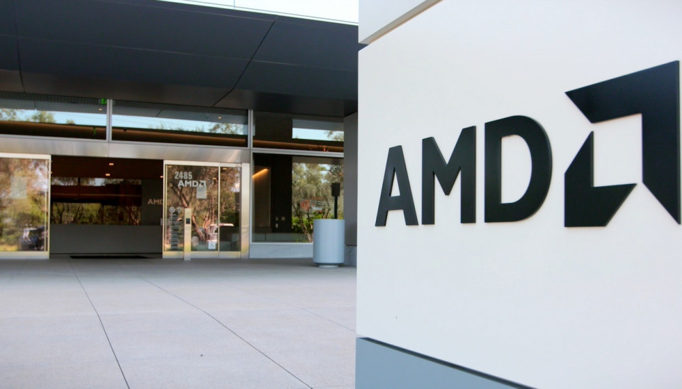 Archivo - Logo de AMD en sus oficinas de Santa Clara, en el Campus de California (Estados Unidos)