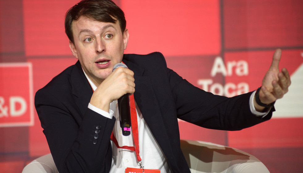 Archivo - El presidente del componente europeo de la Asamblea EuroLat, Javi López, durante la segunda jornada del XV Congreso del PSC, en el Palau de Congressos de Catalunya, a 16 de marzo de 2024, e