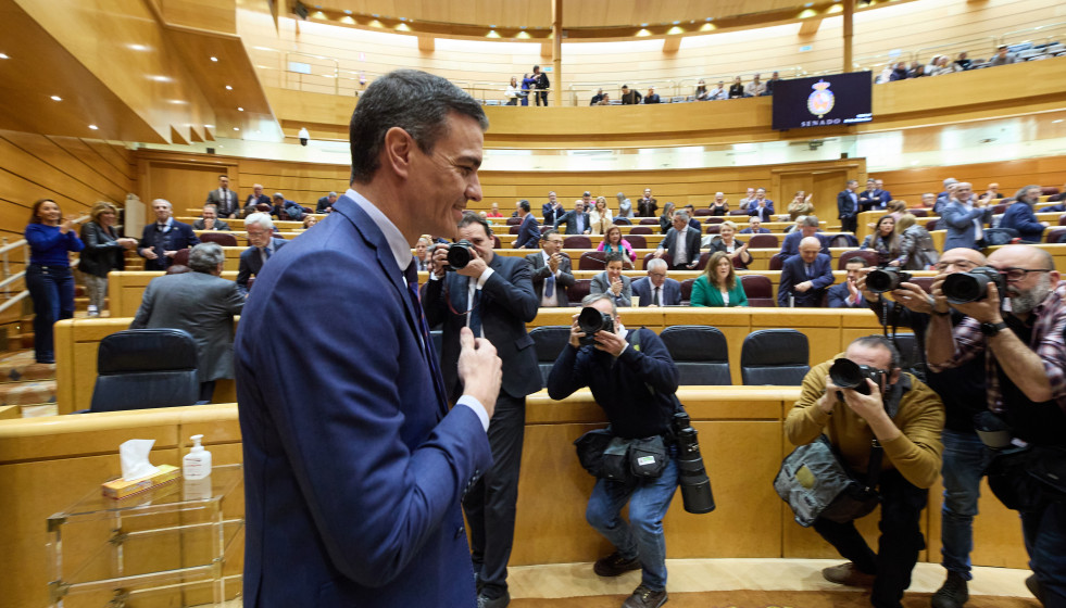 Archivo - El presidente del Gobierno, Pedro Sánchez, a su llegada a una sesión de control al Gobierno en el Senado, a 21 de diciembre de 2022, en Madrid (España).