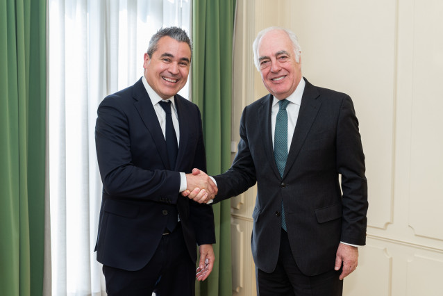 El presidente de Anfac, Josep María Recasens, y el director general de Fundación Ibercaja, José Luis Rodrigo Escrig.