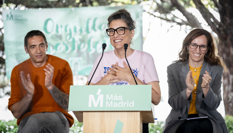 Archivo - La portavoz del grupo de Más Madrid en la Asamblea de Madrid, Manuela Bergerot, interviene durante la celebración en Móstoles de las fiestas del 2 de mayo, a 2 de mayo de 2025