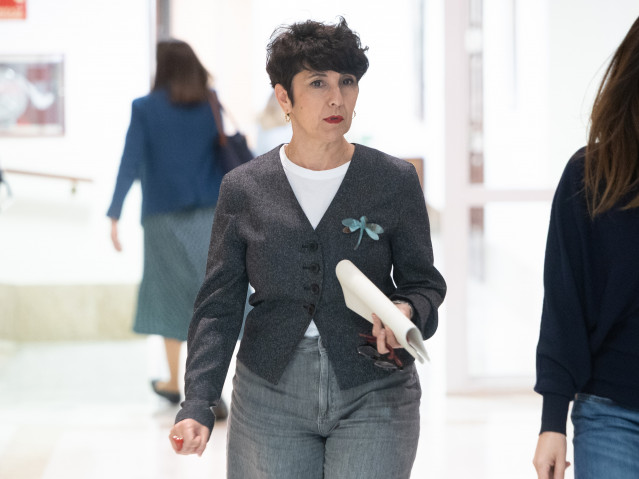 La portavoz del PNV en el Congreso, Maribel Vaquero, a su llegada a la Junta de Portavoces, en el Congreso de los Diputados, a 17 de marzo de 2026, en Madrid (España).