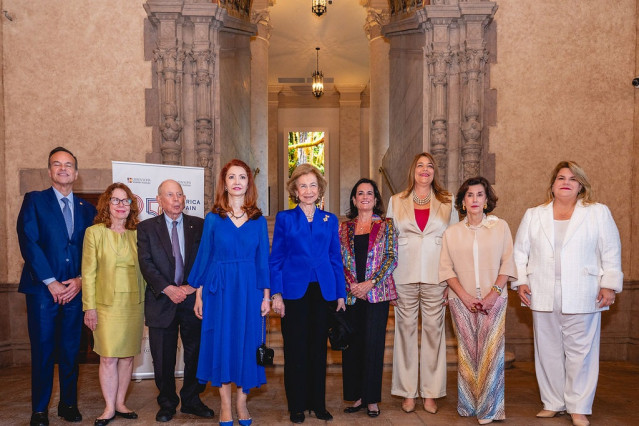 La Reina Sofía, en el primer evento de America&Spain250 en Miami.