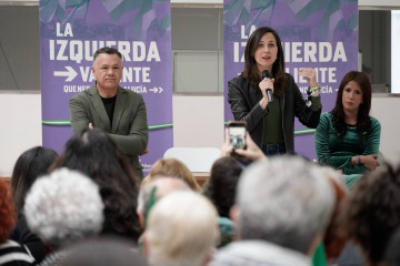 La secretaria general de Podemos y diputada, Ione Belarra, en un acto en Sevilla
