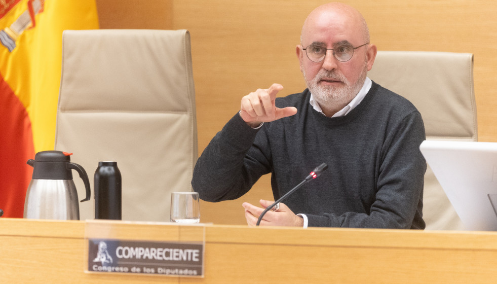 El subdirector general de Emergencias de la Generalitat Valenciana, Jorge Suárez Torres, comparece ante la Comisión de Investigación sobre la dana, a 23 de marzo de 2026, en Madrid (España).