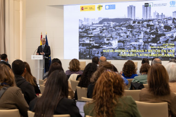 El secretario de Estado de Vivienda, David Lucas, en la jornada 'Nueva Agenda Urbana y Retos en las Ciudades Latinoamericanas'.