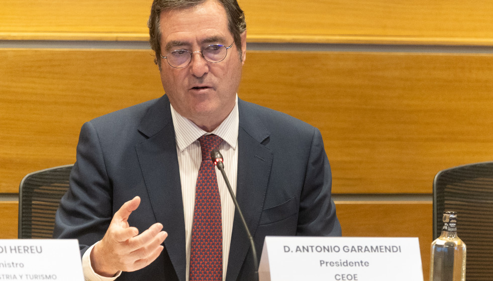El presidente de CEOE, Antonio Garamendi.