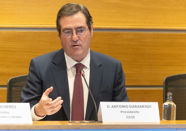El presidente de CEOE, Antonio Garamendi.
