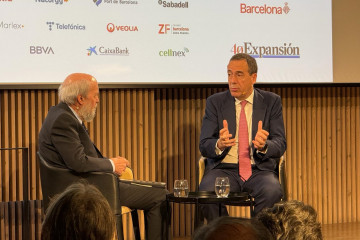 El consejero delegado de CaixaBank, Gonzalo Gortázar, en el 'Gran Encuantro Expansión Catalunya' en el Recinte Sant Pau de Barcelona.