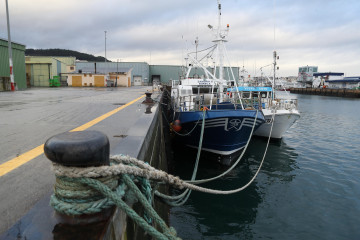 Archivo - Un pesquero amarra durante la protesta de la flota pesquera de bajura, a 19 de enero de 2026, en Burela, Lugo, Galicia (España). La flota de pesca de bajura comienza un paro indefinido para