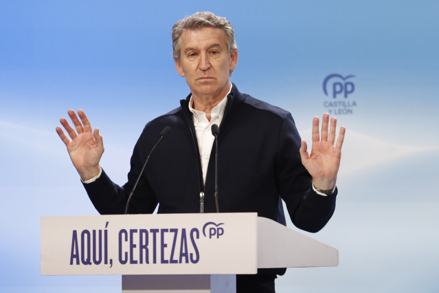 El presidente del Partido Popular, Alberto Núñez Feijóo.