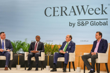 El presidente de Iberdrola, Ignacio Galán, en su participación en CERAWeek