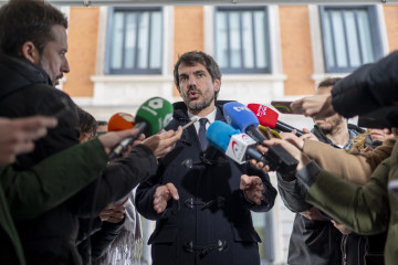 Archivo - El ministro de Cultura, Ernest Urtasun, ofrece declaraciones a los medios, en el Congreso de los Diputados, a 28 de enero de 2025, en Madrid (España).