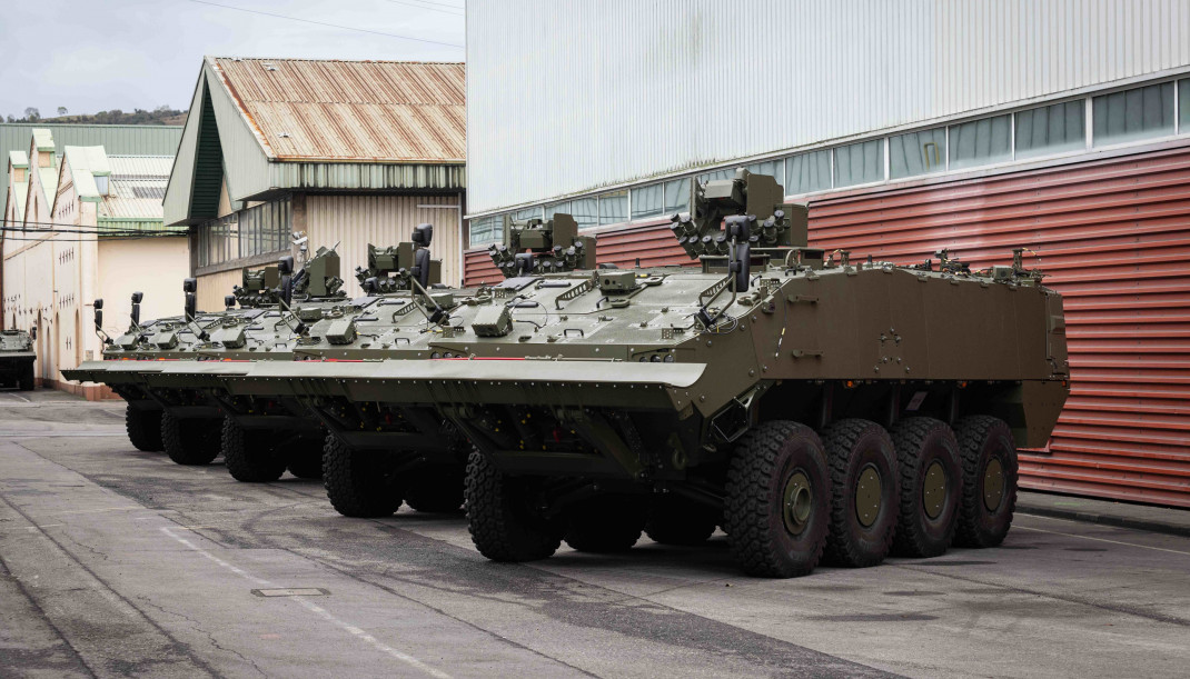 Archivo - Vehículos blindados Hunter durante una visita a la fábrica GDELS-SBS en Trubia, a 31 de octubre de 2025, en Oviedo, Asturias (España).