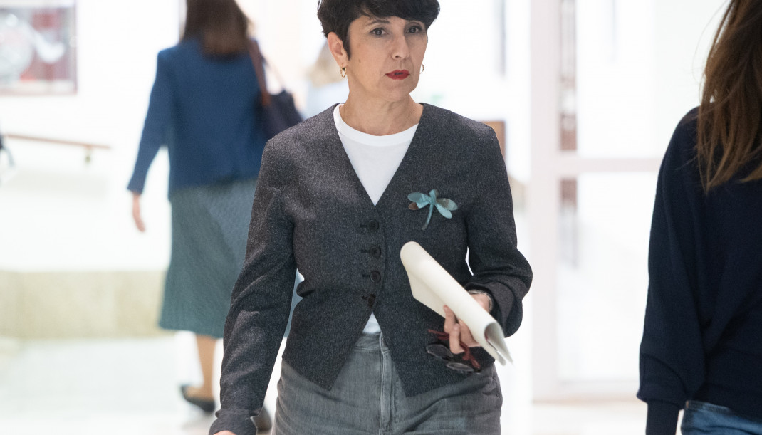 La portavoz del PNV en el Congreso, Maribel Vaquero, a su llegada a la Junta de Portavoces, en el Congreso de los Diputados, a 17 de marzo de 2026, en Madrid (España).