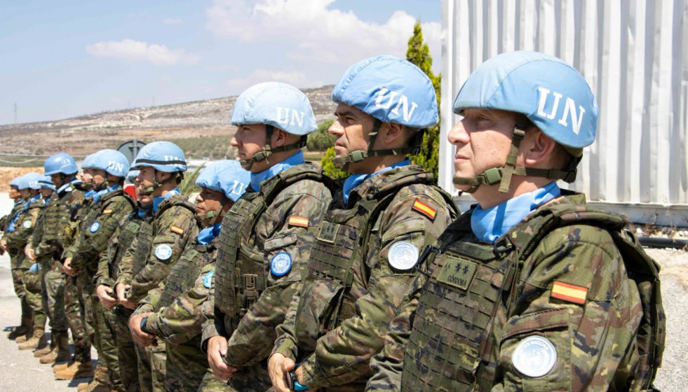 Archivo - Tropas españolas pertencientes al contigente de las Naciones Unidas desplegado en la frontera entre Líbano e Israel.