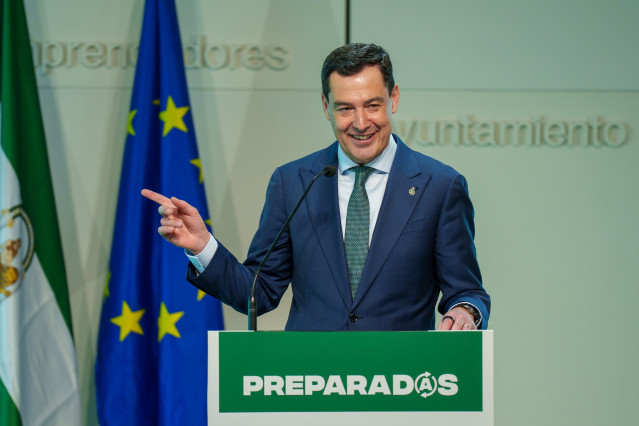 El presidente de la Junta de Andalucía, Juanma Moreno.