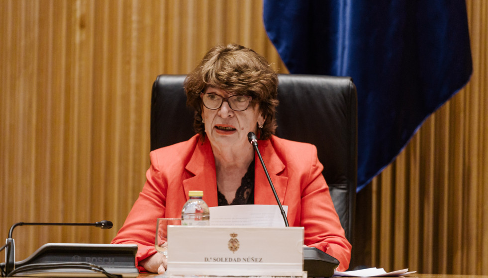 Archivo - La subgobernadora del Banco de España, Soledad Núñez Ramos, participa en una jornada parlamentaria organizada por el Grupo Sumar sobre el sector bancario, en el Congreso de los Diputados,