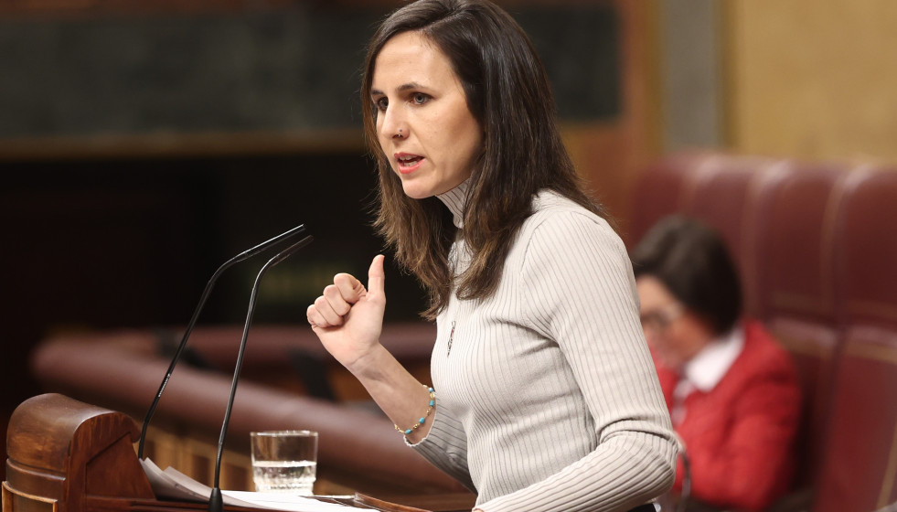 Archivo - La secretaria general de Podemos, Ione Belarra, en un Pleno del Congreso