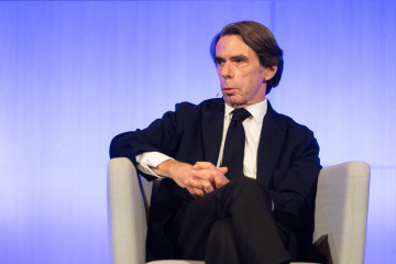 El expresidente del Gobierno José María Aznar durante la presentación del libro ‘Una verdad incómoda’, del exministro del Interior Jaime Mayor Oreja, a 11 de marzo de 2026, en Madrid (España)