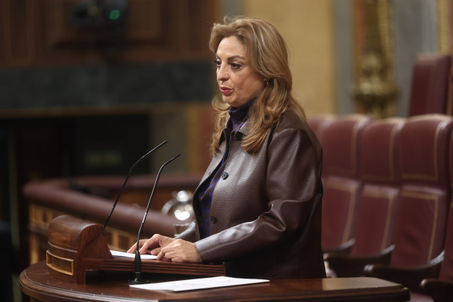 La diputada de Coalición Canaria, Cristina Valido, en el Pleno del Congreso
