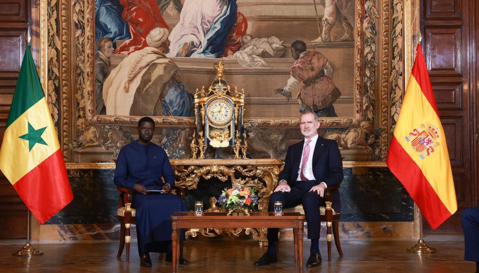El Rey Felipe VI y el presidente de Senegal, Bassirou Diomaye Faye