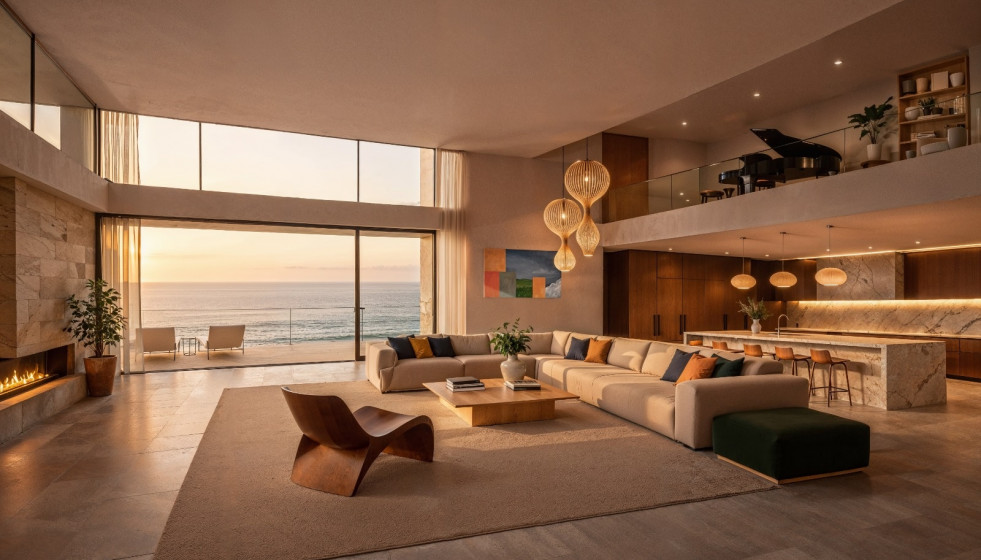 Vivienda de lujo con vistas al mar.