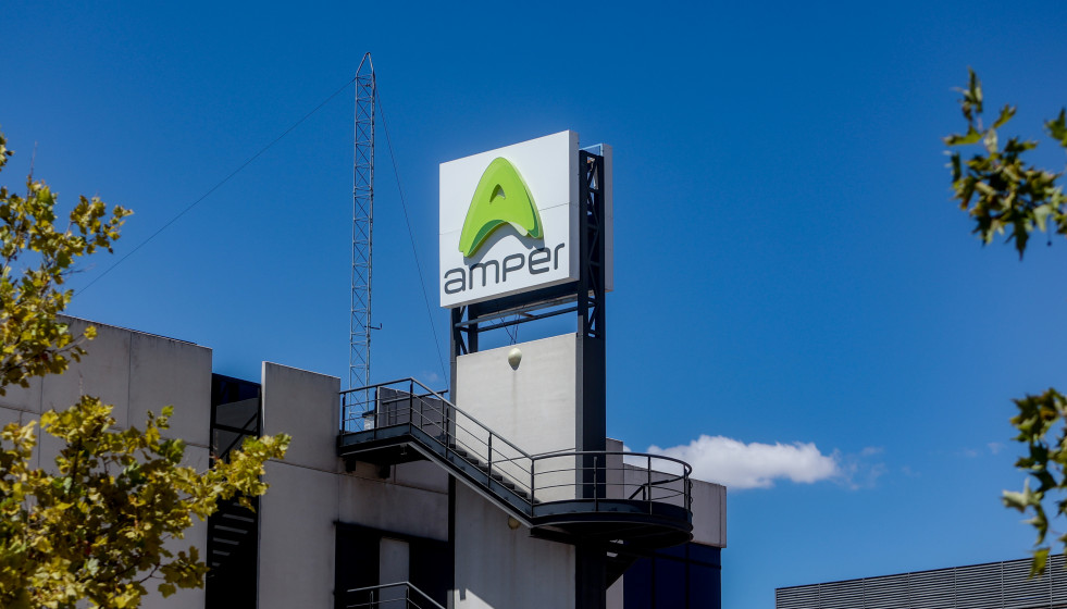 Archivo - Sede del Grupo Amper, en Pozuelo de Alarcón, Madrid (España)