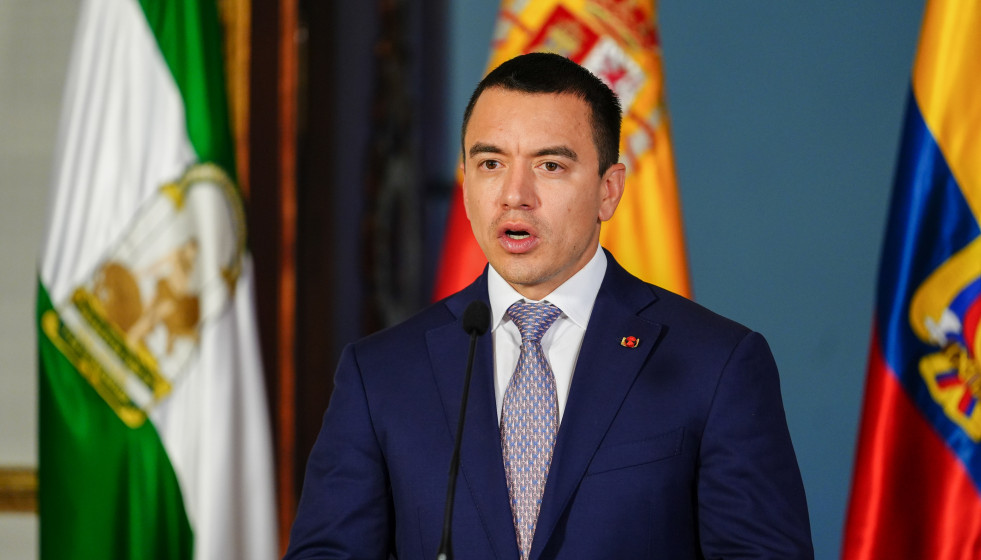 Archivo - El presidente de Ecuador, Daniel Noboa