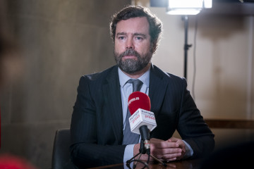 Archivo - El portavoz del Grupo Parlamentario de VOX en el Congreso de los Diputados, Iván Espinosa de los Monteros, durante una entrevista con Europa Press, a 20 de enero de 2022, en Madrid (España