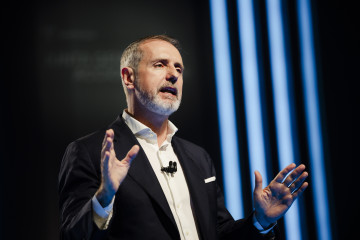 El presidente de Telefónica, Marc Mutra, durante la junta general de accionistas de Telefónica, a 26 de marzo de 2026, en Madrid (España). Telefónica somete hoy a la aprobación de su junta genera