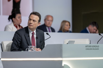 El consejero delegado de Enegás, Arturo Gonzalo, durante la Junta General de Accionistas de Enagàs, a 26 de marzo de 2026, en Madrid (España). La Junta General de Accionistas aborda la aprobación 
