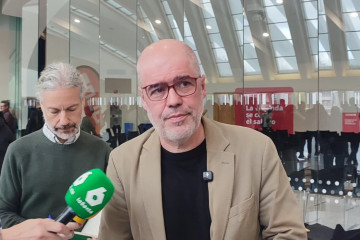 El secretario general de CCOO, Unái Sordo, en la asamblea de CCOO en Asturias.
