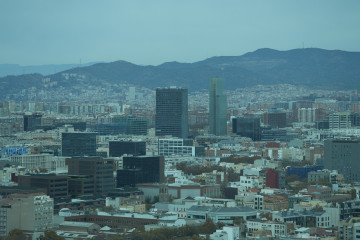 Archivo - Vistas del skyline de la zona Diagonal Mar - Fòrum, desde el Hotel Arts de Barcelona