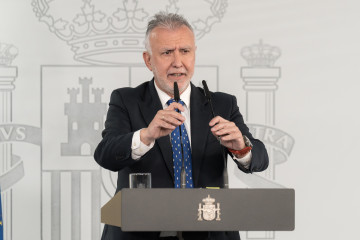 El ministro de Política Territorial y Memoria Democrática, Ángel Víctor Torres, durante una rueda de prensa, en el Palacio de la Moncloa, a 27 de marzo de 2026, en Madrid
