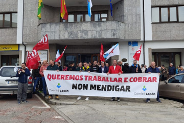 Concentración de trabajadores del grupo Losán