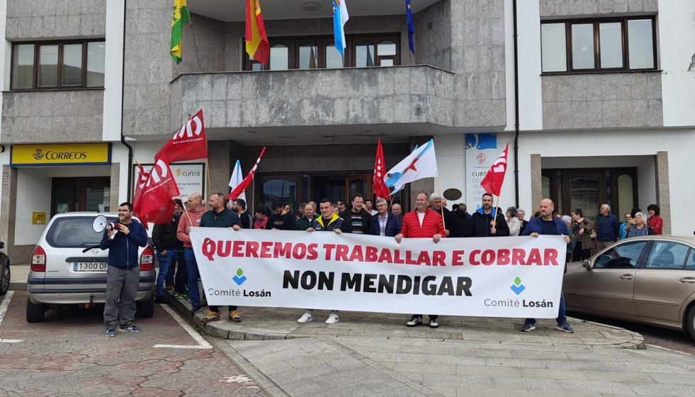 Concentración de trabajadores del grupo Losán