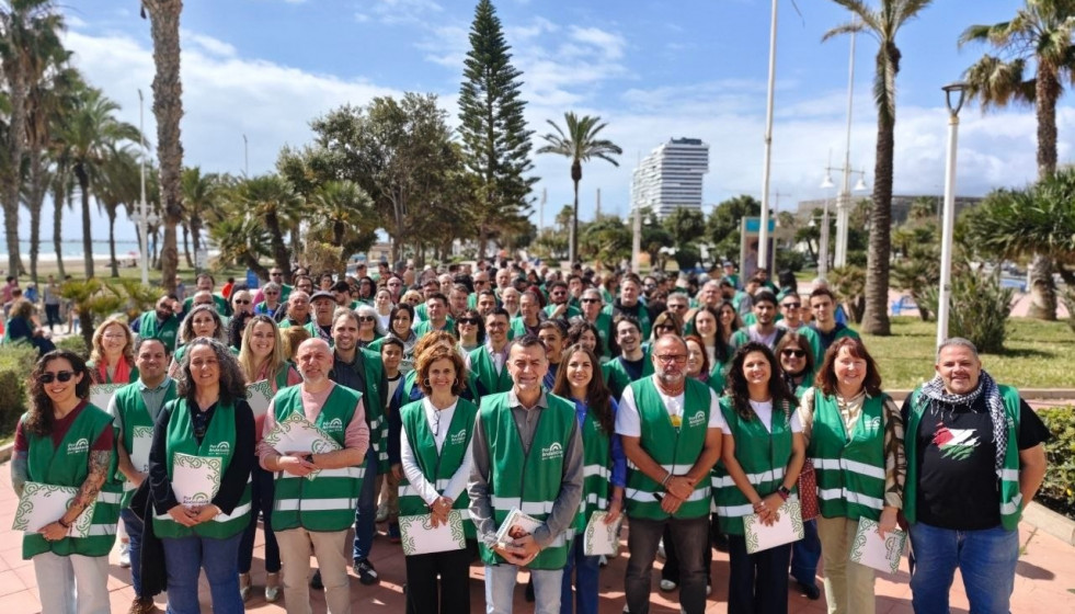 El coordinador federal de IU y candidato de Por Andalucía a la Presidencia de la Junta, Antonio Maíllo, en Málaga.