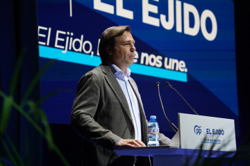 El coordinador de campaña del Partido Popular de Andalucía para las próximas elecciones autonómicas, Antonio Repullo, en el marco del IX Congreso Local del PP de El Ejido (Almería).