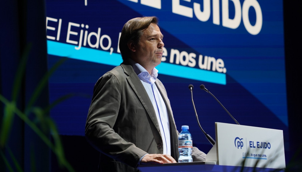 El coordinador de campaña del Partido Popular de Andalucía para las próximas elecciones autonómicas, Antonio Repullo, en el marco del IX Congreso Local del PP de El Ejido (Almería).