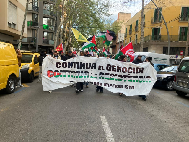 Manifestación de Ciutadans per Palestina para exigir el fin del 