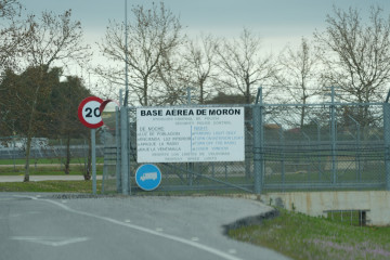 Imagen de la base militar de Morón tras la negativa de Sánchez a cederlas para apoyo a las operaciones contra Irán. A 4 de marzo de 2026 en Morón de la Frontera, Sevilla (Andalucía, España).
