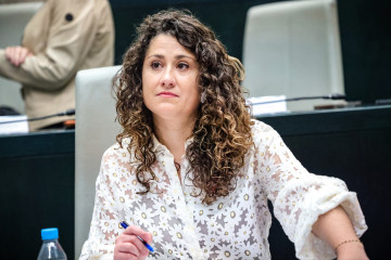 Emma López durante el Pleno de Cibeles