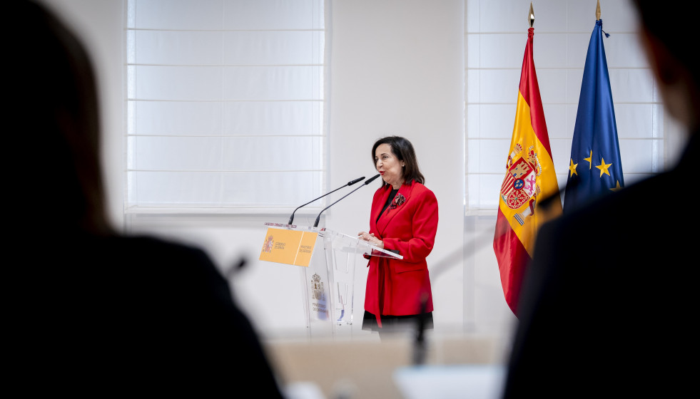 La ministra de Defensa, Margarita Robles, preside el acto de entrega del premio ‘Soldado Idoia Rodríguez’ 2026, a 19 de marzo de 2026, en Madrid (España).