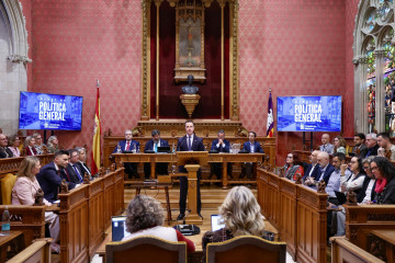 El presidente del Consell de Mallorca, Llorenç Galmés, durante su primera intervención en el Debate de Política General de 2026.