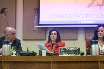 La ministra de Defensa, Margarita Robles, comparece ante la Comisión Mixta de Seguridad Nacional, en el Congreso de los Diputados, a 31 de marzo de 2026, en Madrid (España).
