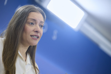 La portavoz del PP en el Congreso, Ester Muñoz, durante una rueda de prensa