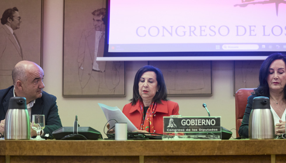 La ministra de Defensa, Margarita Robles, comparece ante la Comisión Mixta de Seguridad Nacional, en el Congreso de los Diputados, a 31 de marzo de 2026, en Madrid (España).